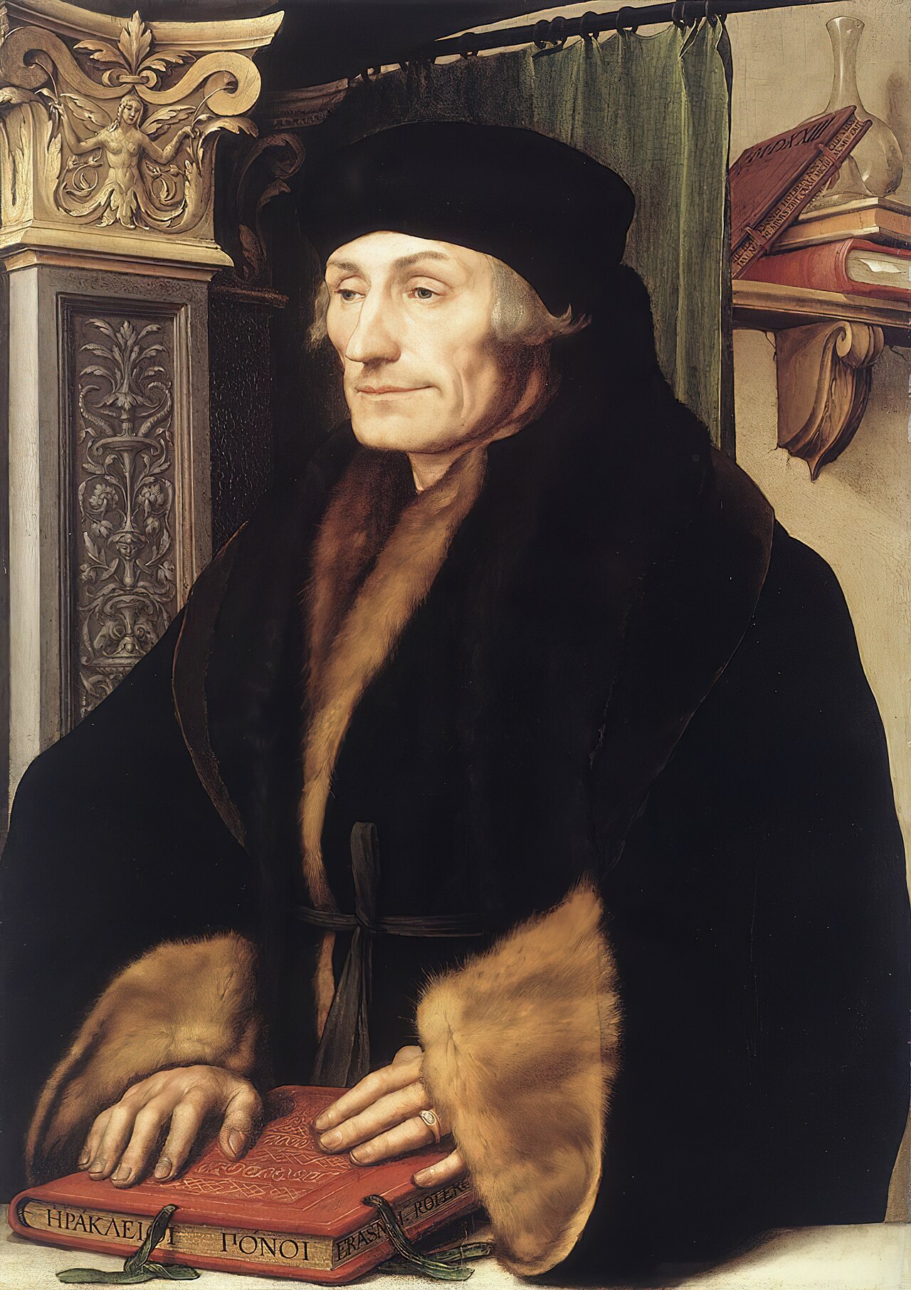 Portrait d'Érasme par Hans Holbein le Jeune, 1523, figure de l'humanisme