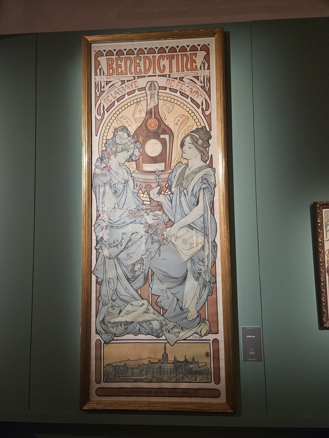 Affiche Bénédictine d'Alphonse Mucha, exposition Mucha Lyon
