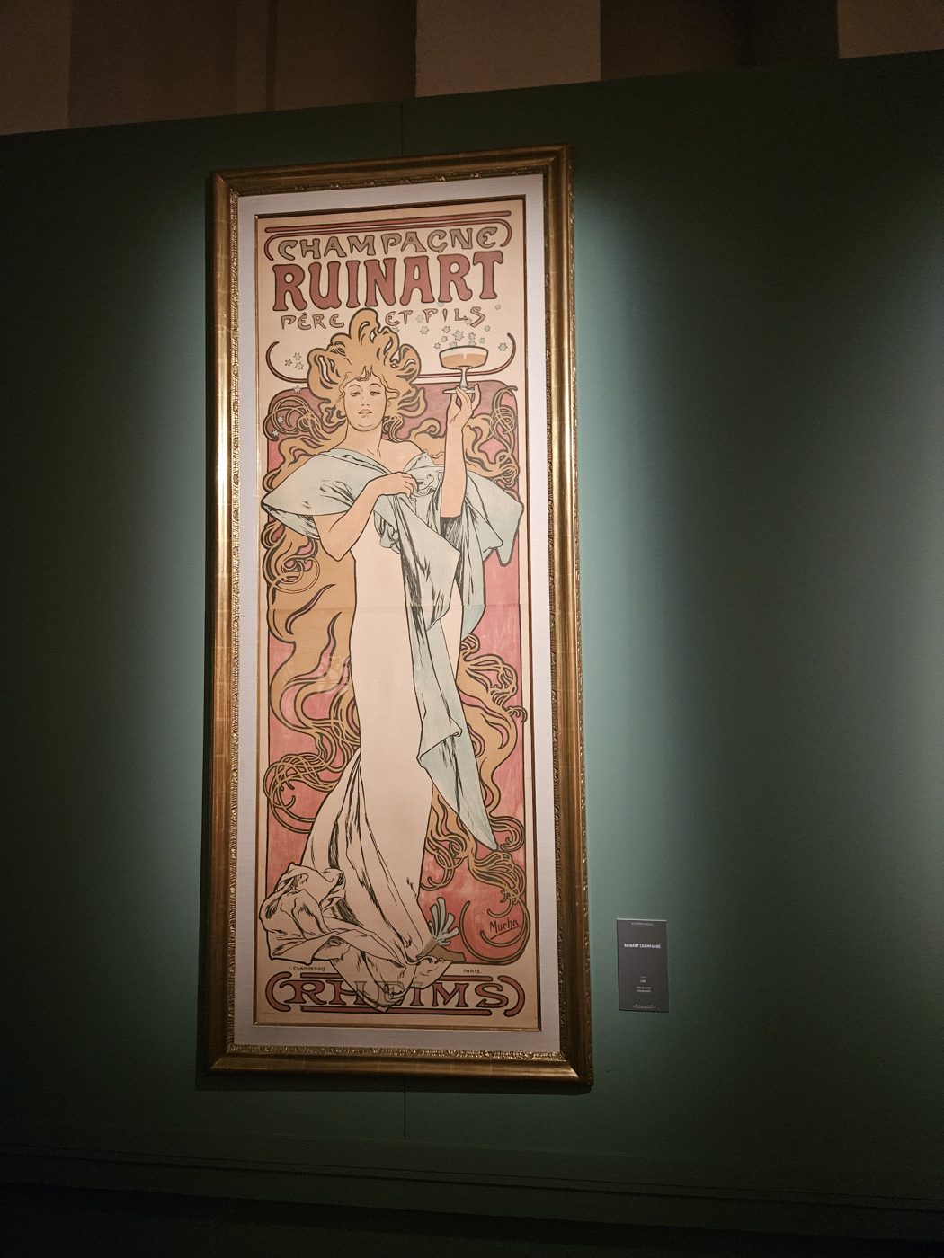 Affiche Champagne Ruinart d'Alphonse Mucha, exposition Mucha Lyon