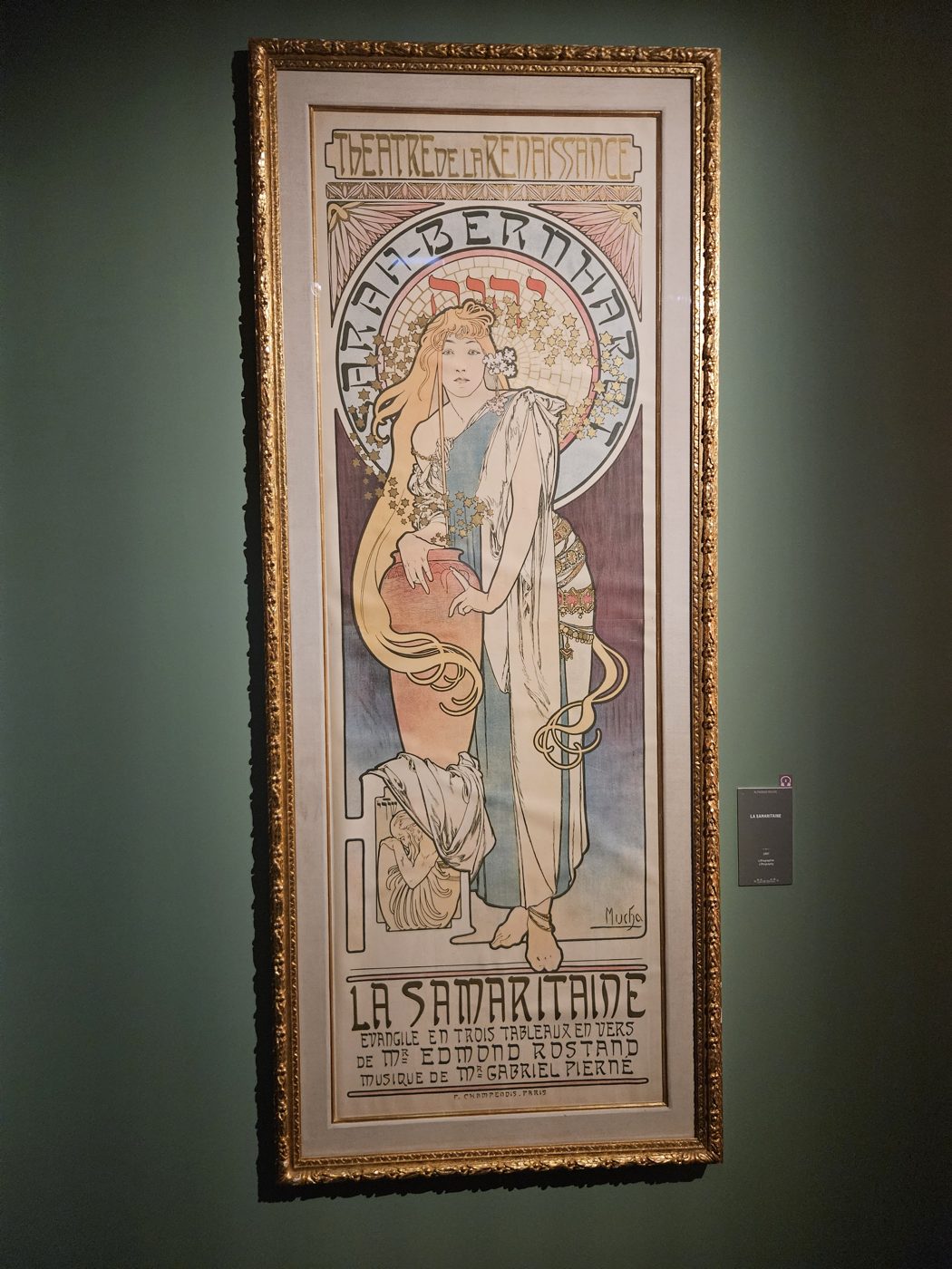 Affiche La Samaritaine de Mucha pour Sarah Bernhardt, exposition Mucha Lyon
